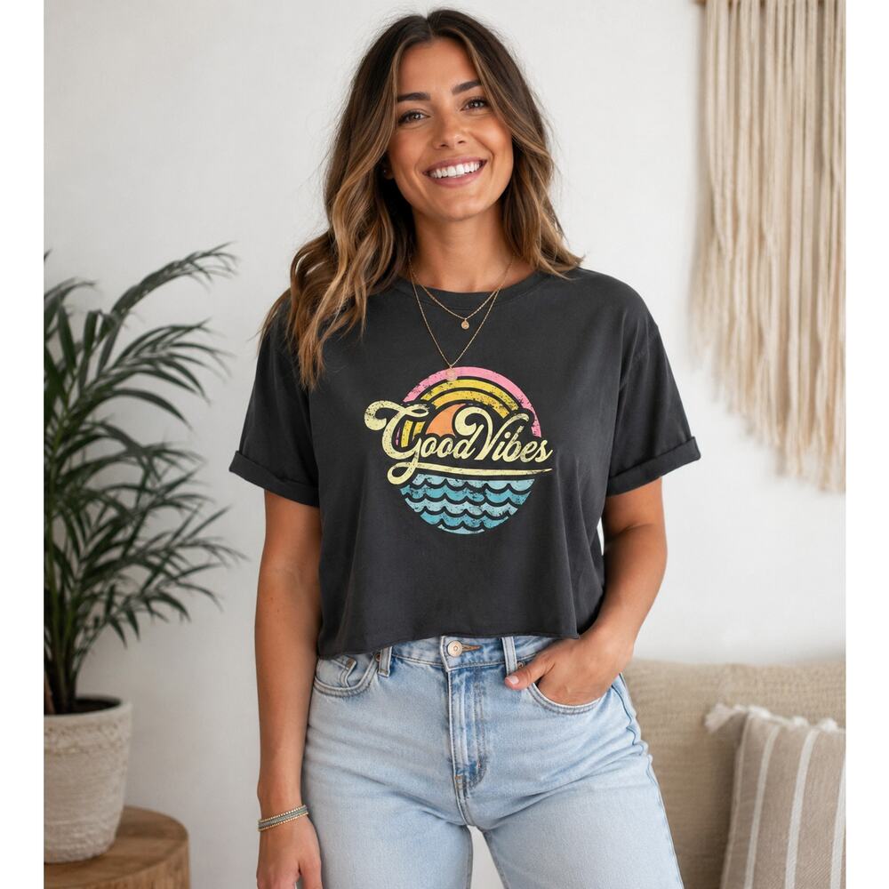 Modernlux women's Cropped Graphic T-shirt size XXL